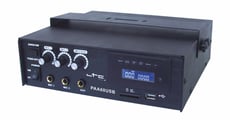 LTC Audio Amplificador 3 Canais Pa 70v 12/220v 60W USB/SD - Amplificador de 3 canales con lector USB/SD, Potencia RMS 12V: 35Wrms (45Wmáx), Potencia RMS 230V: 45Wrms (60Wmáx), Pantalla retroiluminada azul, control multimedia, Línea 70V con AUX/MP3/USB/SD y ...