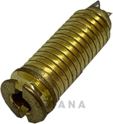 Egitana Ficha 6.3mm Jack Fêmea   - conector roscado, conector hembra de 6,3 mm, en metal, dorado, Diámetro: 1,4 mm, Mis mejores deseos: 4cm, 