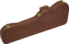 Fender Classic Poodle Case - estojo Stratocaster e Telecaster  - Estuche para: Stratocaster / Telecaster, Color - Marrón rojizo, Material - Madera, Dimensiones: 98 cm x 32,4 cm x 28,4 cm, 