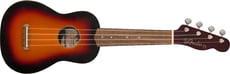 Fender  Venice Soprano Ukulele 2TS WN - Serie de la costa de California, Tapa: madera dura, Cuerpo: tilo, cuello: OTAN, Escala: Nogal, Acabado del mástil: Laca de uretano mate, 