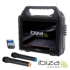 Ibiza  Coluna Amplificada c/ Ecrã USB/BT/SD/AUX B-Stock - Altavoz con pantalla de 14,1