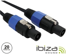 Ibiza  G-CS20SS  - Speakon/Cable de audio Speakon, Speakon 2P Macho / Macho, Sección del cable: 2 x 1,5 mm², Longitud del cable: 20 metros, 