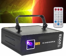 Ibiza  Laser RGB 2000MW ILDA DMX - Láser RGB 2000mW con efectos, Canales DMX: 5 - 34, Se entrega con llave de seguridad, Clase de láser: 3B, mando a distancia incluido, Potencia: AC100-240V 50/60Hz, 