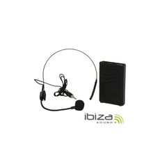 Ibiza  Microfone Headset S/ Fios 207.5mhz PORTHEAD12-2 - Micrófono de diadema inalámbrico con transmisor, Frecuencia VHF: 207,5 MHz, Adecuado para modelos PORT (12/15) VHF-BT, 