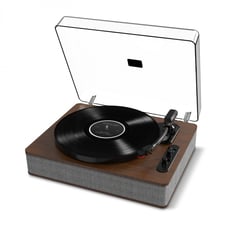 ION  Luxe LP Vinyl Player - Reproduzca todos sus discos, incluidos 33 1/3, 45 y 78 RPM, gracias a la reproducción de tres velocidades, altavoces estéreo integrados con salida de potencia de 2 x 2 W, Bluetooth La funcionalidad...