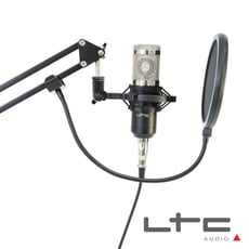 LTC Audio  STM200-PLUS - Micrófono de condensador, Adecuado para Podcasting, Streaming, Grabaciones, Conector: XLR Hembra / Jack 3.5mm, Adaptador macho de 3,5 mm hembra/USB-A, Incluye: soporte, montaje antichoque, filtro p...