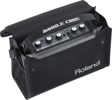 Roland CB-MBC1 Mobile Cube Bag - Bolsa de transporte Roland CB-MBC1 para el altavoz amplificado Roland MOBILE CUBE y el combo acústico Roland MOBILE AC, material resistente al agua, bandolera, Compartimento de batería de repuesto, 
