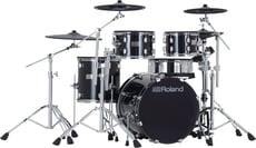 Roland  VAD507 E-Drum Set - Tambores en V de diseño acústico, Pads de batería de tamaño completo, tambor y tom de madera, caja de acero inoxidable, Con módulo de batería Roland TD-27 2.0, 770 sonidos, 