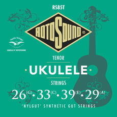 Rotosound RS85T Nylgut Tenor Ukulele Strings  - Juego de ukelele de cuerdas tenor de Nylgut., juego de cuerdas para ukelele, Cuerdas para tripa sintética Nylgut 26– 33 - 39 - 29, 