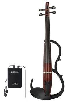Yamaha YSV-104BR Silent Violin  - Yamaha YSV-104BR, Marcos adecuados para la mayoría de los soportes para hombros., Sistema de respuesta de estudio potenciado para una respuesta natural y un comportamiento de sonido natural, Preamp...