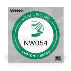 Daddario  NW054 Single String - herida redonda de níquel, Con alma de acero, Calibre: 054w, 