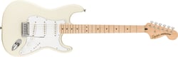 Fender  Affinity Series Maple Fingerboard White Pickguard Olympic White - Cuerpo: Álamo con acabado de poliuretano brillante, Mástil: arce en forma de C, acabado de uretano satinado y cabeza de uretano brillante, Longitud de la escala: 25,5