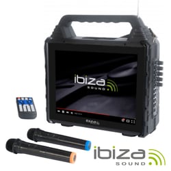 Ibiza  Coluna Amplificada c/ Ecrã USB/BT/SD/AUX - Altavoz con pantalla de 14,1