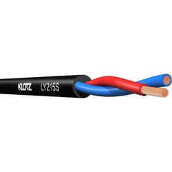 Klotz LY215 - Cable columna por metro Klotz LY215 S., Material: PVC, Conductores: cobre desnudo trenzado (azul y rojo), Sección: 1.5mm2, De color negro., precio por metro, 