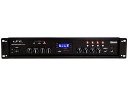 LTC Audio PAA150BT - Entradas USB/SD/FM//BT y 3 entradas de línea, salida de línea, Pantalla y control remoto, Dos entradas de micrófono, Mic 1 con función de silencio, Caja de metal grueso y frontal con manillar., 