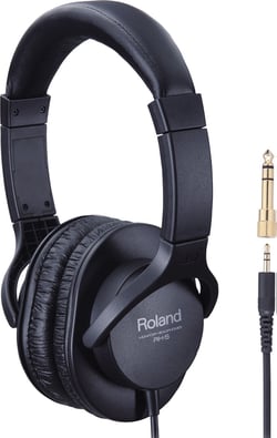 Roland RH5 - Roland RH-5 Auriculares de Estudio, Relación imbatible: Precio / Calidad / Comodidad / Fiabilidad, La Mejor Solución del Mercado en el Segmento de Precios (30€ - 50€) para Reproducción de Audio, Eq...