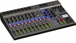 Zoom LiveTrak L-12  - 12 canales (8 mono + 2 estéreo) con conexión combo XLR/jack de 6,3 mm, Grabación simultánea de 14 pistas, reproducción de 12 pistas, Interfaz de audio USB (14 entradas/4 salidas), 5 salidas de escu...